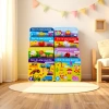 "Six-in-one Iron box jigsaw puzzle: Ocean, Transportation, Fruits and Vegetables, Farm, Insects, Engineering, Animals, 8 major themes, baby's introductory cognitive early education jigsaw puzzle toys. details Picture